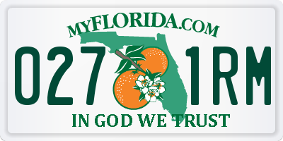 FL license plate 0271RM