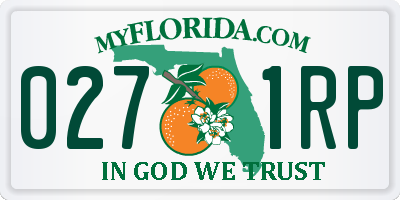 FL license plate 0271RP