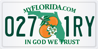 FL license plate 0271RY