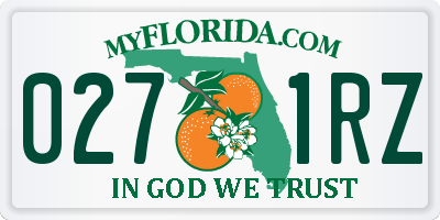 FL license plate 0271RZ