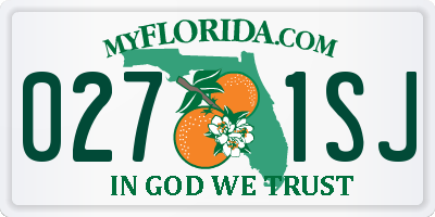 FL license plate 0271SJ