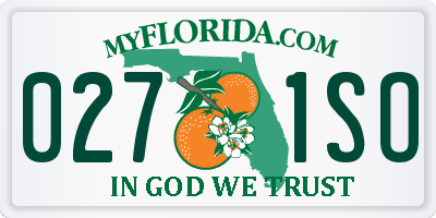FL license plate 0271SO