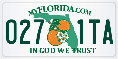 FL license plate 0271TA