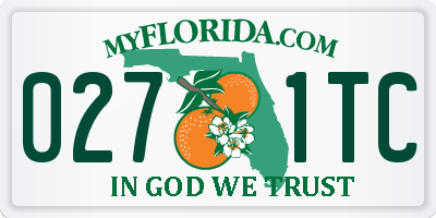 FL license plate 0271TC