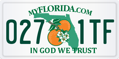 FL license plate 0271TF