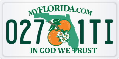 FL license plate 0271TI