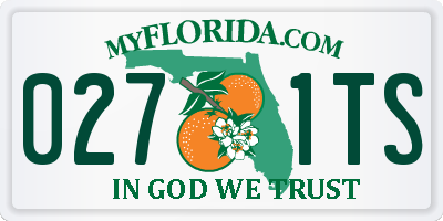 FL license plate 0271TS