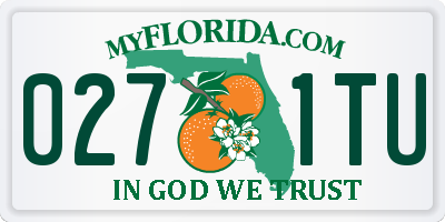 FL license plate 0271TU