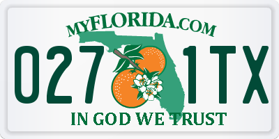 FL license plate 0271TX