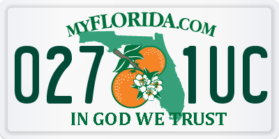 FL license plate 0271UC