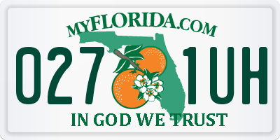FL license plate 0271UH