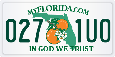 FL license plate 0271UO