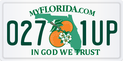FL license plate 0271UP