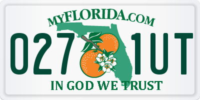 FL license plate 0271UT