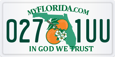 FL license plate 0271UU