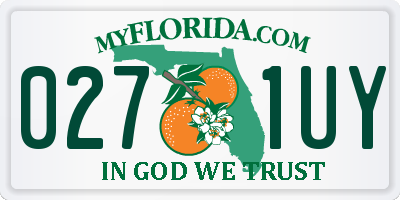 FL license plate 0271UY