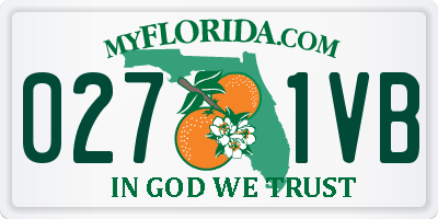 FL license plate 0271VB