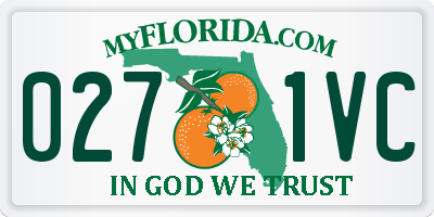 FL license plate 0271VC