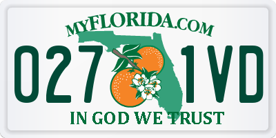 FL license plate 0271VD