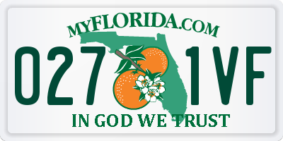 FL license plate 0271VF