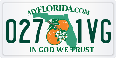 FL license plate 0271VG