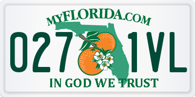 FL license plate 0271VL