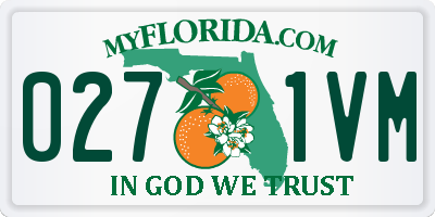 FL license plate 0271VM