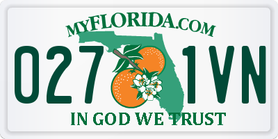 FL license plate 0271VN