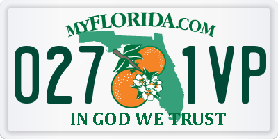 FL license plate 0271VP