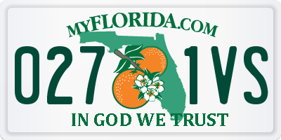 FL license plate 0271VS