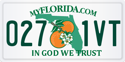 FL license plate 0271VT