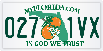 FL license plate 0271VX