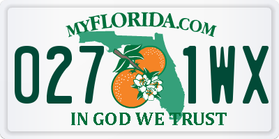 FL license plate 0271WX