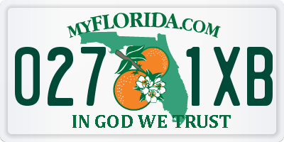 FL license plate 0271XB