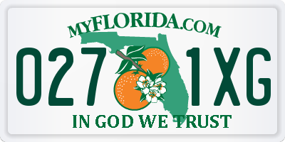FL license plate 0271XG