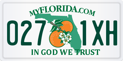 FL license plate 0271XH
