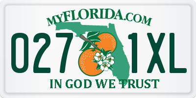 FL license plate 0271XL