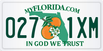 FL license plate 0271XM