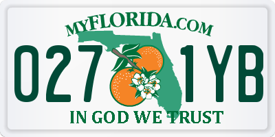 FL license plate 0271YB