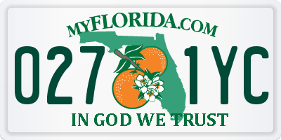 FL license plate 0271YC