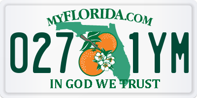 FL license plate 0271YM
