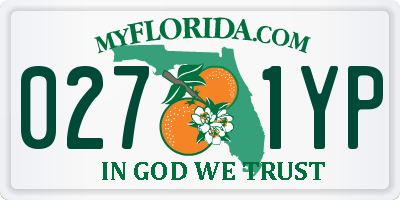 FL license plate 0271YP