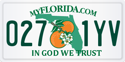 FL license plate 0271YV