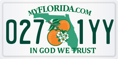 FL license plate 0271YY