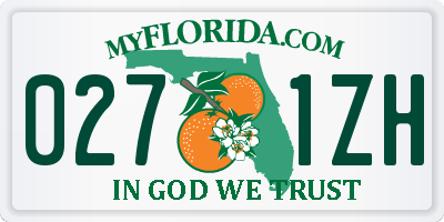 FL license plate 0271ZH