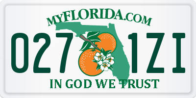FL license plate 0271ZI