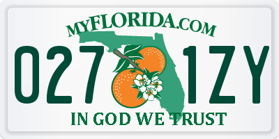 FL license plate 0271ZY