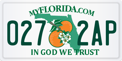 FL license plate 0272AP