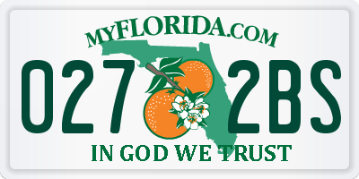 FL license plate 0272BS
