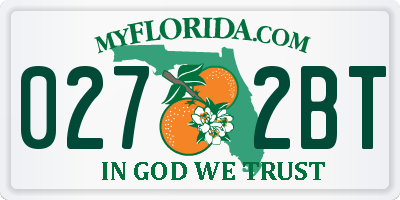 FL license plate 0272BT